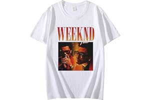 OUHZNUX Hombres The Weeknd X Vlone The Weeknd Camiseta 90S Vintage Unisex Negro Algodón Camiseta Hombre Mujer Top Punk Ropa Xxs-3Xl