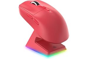 VGN GAMEPOWER VGN Game Power Attack Shark X6 Superlight bezprzewodowa mysz gamingowa ze stacją ładującą RGB, ultralekka mysz 49 g, 26000 DPI, PixArt PAW3395, 2,4 G/BT/przewodowa, do 200 godzin, akumulator G502,