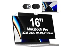 MAMOL Magnétique Filtre de Confidentialité pour MacBook Pro 16 Pouces(M1-M4, A2485/A2780/A2991), Anti-Espion/Bleu-Lumière Filtre ecran Confidentialité, Amovible Filtre écran pour Macbook Pro 16.2 Pouces