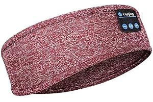 ePalZoneXP Wireless Bluetooth 5.0 Headphone Music Eye Mask Stereo Headphones Earphone Music Headband Sleep Headphones for Side Sleepers Sports Headphone Outdoor (RED)