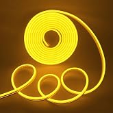 Ema D&uuml;kkan 12V Trafolu Neon Led Işık | Tak-&Ccedil;alıştır Trafolu Neon Şerit Led Esnek Silikonlu Aydınlatma Led Hortum (5 Metre, Am