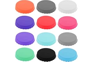 EUPHHONYCS 12 Stück Getränkedosen Verschluss, Dosen-Deckel, Silikon Gummi Flaschendeckel, Wiederverwendbare Bierdosen Abdeckung, Bunte Deckel für Standard-Soda-/Getränkedosen