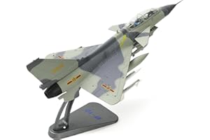 NUOTIE 1/72 J10 Vigorous Dragon Fighter Jet Modèle d'avion militaire en métal moulé sous pression Kit de modèle d'avion pour adultes avec support pour les amateurs militaires Collections ou cadeaux