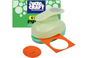 UCEC 1 Inch (2.54 CM) Circle Punch, Circle Cutter, Paper Punches for Crafts, Craft Hole Punch for Crafting Scrapbooking, Cards, Arts and Fun Projects