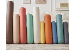 DG Catiee Runde Nackenrolle, Matratzenverlängerung, langes Schlafkissen, Bettlückenfüller, Schaumstoffgepolsterte Armlehne, Kissen, Kopfteil, rund, 12 x 60 cm, Beige