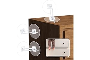 TUCNOEU 15 Stück Möbel Kippsicherung Ohne Bohren, kippsicherung möbel, wandbefestigung schrank, für Zuhause und Büro