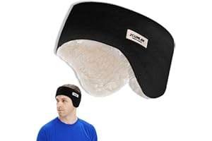HcvGcm Ohrenwärmer Damen Herren, Winter Ohrenschützer Schwarz, Stirnband Damen Winter, Sport Ohrenwärmer Fahrradhelm, Ohrenschutz Fahrrad Wind, Für Yoga, Laufen, Radfahren, Motorradfahren, Skifahren