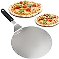 NewMum Pizza Peel - Pala rotonda per torta, utensili da forno, impugnatura per cottura su pizza, forno e griglia