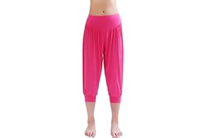 Hoerev Super Mou Modal Spandex Harem Yoga Pilates Femmes Capri Pantalon