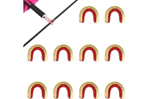 RICHSTORY Nocking Points,10 Pcs Archery Bow String Nocking Points for Accurate Arrow Positioning, Bowstring Nocking Points Buckle Clip Outdoor Archery Accessories for Compound Recurve Bow Hunting Bow (Red)