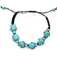 EJY01 EJY Adjustable Boho Beach Sea Turtle Anklet Bracelet Beaded Woven Ankle Bracelet Chain Accessories Jewelry for Women and Girls,17cm