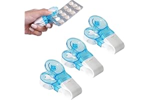 DREAKU 3PCS Pill Popper for Blister Packs, Portable Pill Taker Pill Popper with Storage Box, Pill Cutter for Small Pills Lightweight Pill Organiser Portable Pill Taker Remover Easy to Take Pill Out