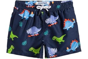 MaaMgic Badehose Jungen Sommer Badeshorts Schnelltrocknend Boardshorts mit Netzfutter Taschen und Verstellbarem Tunnelzug Urlaub Shorts