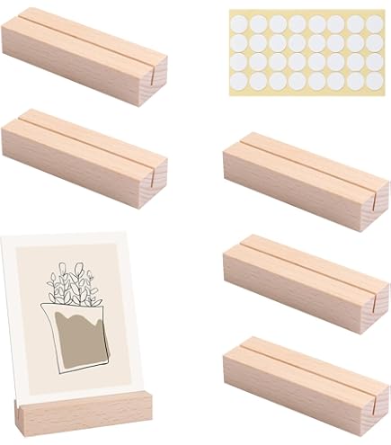 10 Portacarte In Legno Di Faggio - Portamenù Per Matrimoni E Feste, Colore Bianco - Foto 5