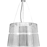Kartell Gè Lampada a Sospensione E27, Trasparente (Cristallo), 37 x 230 x 26 cm