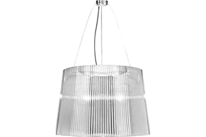 Kartell Gè Lampada a Sospensione E27, Trasparente (Cristallo), 37 x 230 x 26 cm