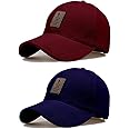 Maxxtrend Cap Multi-Colour for Men s & Womens s (Free Size) (Maroon & Navy Blue)