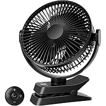 ELZO Ventilatore Portatile Ricaricabile 12000mAh | 3 Velocità | Power Bank | Per Passeggino, Auto, Ufficio - Foto 7