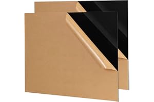 YIWONFU Metacrilato Plexiglás 2 Piezas, Metraquilato Negro 1mm, Vidrio Plastico Acrílico para Marcos de Fotos, Exposiciones de Proyectos, Pinturas y Más, 42 x 29.7cm(A3)