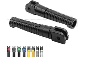 ROCKMUTE Pedane per pedane posteriori per moto Yamaha Fazer FZ1 2006-2014, FZ6 2004-2006, XSR 900/700 2017-2020 in alluminio sinistro destro passeggero poggiapiedi antiscivolo (nero)