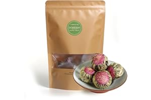 GOARTEA 12Pcs Blooming Tea Flowers Balls Green Tea Ball Blooming Té Flower Tea Artistic Fresh Natural Gift Set Pack