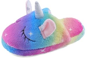 MASOCIO Pantofole per Bambini Peluche Carino Scarpe Bimba Ciabatte da Casa Antiscivolo