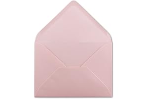 ‎GLÜXX-AGENT 50 DIN C6 Briefumschläge Rosa - 11,4 x 16,2 cm - 120 g/m² Nassklebung Brief-Hüllen ohne Fenster für Einladungen von Ihrem Glüxx-Agent