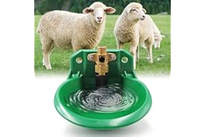 Gehanico Abreuvoir Automatique Pour Moutons et Chèvres - 8L - Adapté à la Tête de Mouton - Tactile Switch - Vert - 21cm*18.5cm*15cm