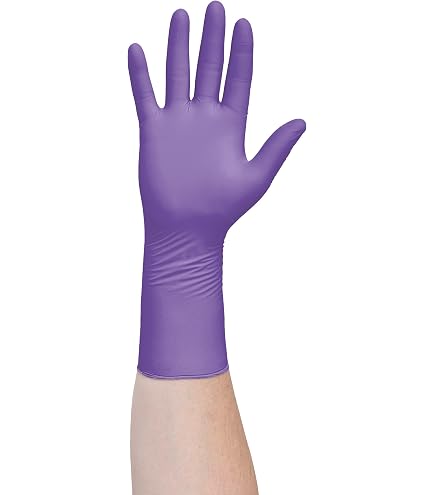 HALYARD Purple Nitrile-Xtra Exam Gloves, Powder-Free, 5.9 mil, 12