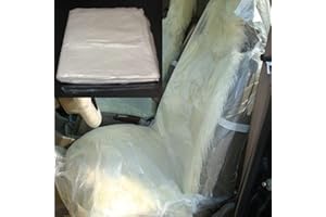 Madezz Plástico Cubreasientos, 100 Piezas Desechables Fundas de Asiento Coche plástico Protectores desechable Volante Cubre Protector Palanca Cambio para automóvil Transparente Silla Asientos