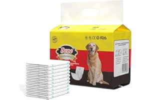 Dono Dog Nappies Male,Male Dog Wraps with Wetness Indicator,Disposable Dog Belly Bands for Puppies,Super Absorbent&Leak-proof,Puppy Nappies for Incontinence,Marking Issues,Traveling (L 8count)