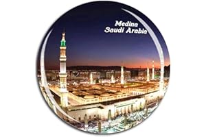 WEEKINO Al Masjid an Nabawi Medina Arabia Saudyjska Azja magnes na lodówkę 3D szkło kryształowe turystyczne miasto podróż pamiątka kolekcja prezent mocna naklejka na lodówkę
