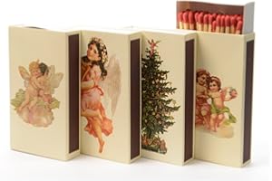 Kaemingk Famousworld Nostalgie - Juego de cerillas (11 x 6 cm, 24 unidades, 6 cada diseño)