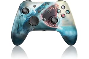 PowerLead Wireless Switch Controller - Pro Controller for Switch OLED/Switch Lite/PC, Shark Game Control with Gyro Axis, Dual Vibration, Motion Support, Wake Up Function, and Adjustable Turbo