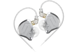 CCA KZ ZSN PRO 2 5,1 cm Ohr-Monitor-Kopfhörer, 1BA + 1DD 5-Treiber IEM-Kopfhörer, Metallabdeckung, Gaming-Ohrhörer, HiFi-Ohrhörer mit 2-poligem abnehmbarem Kabel, für Musiker, DJ-Drummer, Audiophile