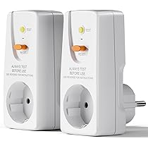 FI Schutzschalter Steckdose Mit Kabel - 16A 240V Fehlerstromschutz Adapter