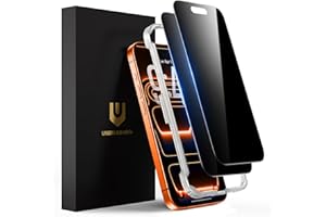 UNBREAKcable Verre Trempé Anti-Espion pour iPhone 17 Pro Max, Anti-Espion 28°, Cadre d'installation Facile, Coque Compatible, Films de Protection d'écran Privée pour 6,9" iPhone 17 Pro Max-Lot de 2