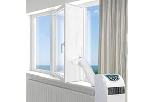 AOUQEE Climatizzatore per finestra, kit per finestre, aria condizionata e condizionatore d'aria, kit per finestre per aria condizionata mobile, 500 x 45 cm
