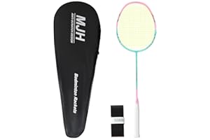 ‎MANJHONG MANJHONG Y99 Ultraleicht Badmintonschläger, 100% Graphit, One Piece Carbon Badminton Schläger mit Tasche für Erwachsene