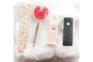 YAAVAAW Zestaw waty z zapalniczką krzemienną, krzemień x6, knot x2, bawełna x1, filc x1, oszczędność paliwa x1, do krzemieni, nafty, zapalniczek benzynowych Zippo, zestaw zamienny