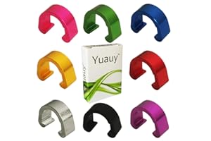 Yuauy C-Clips Clamps Aluminum Alloy Metal U-Clips Buckle MTB BMX Mountain Bike Bicycles Brake Cable derailleur Shifter Cable Guides Gear Cable Housing Hose 7 Colors 2 PCs in Each Color