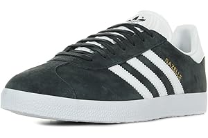 ADIDAS ORIGINALS adidas Men's Gazelle Sneaker, Grey Solid Grey White Gold Metallic, 9.5 UK