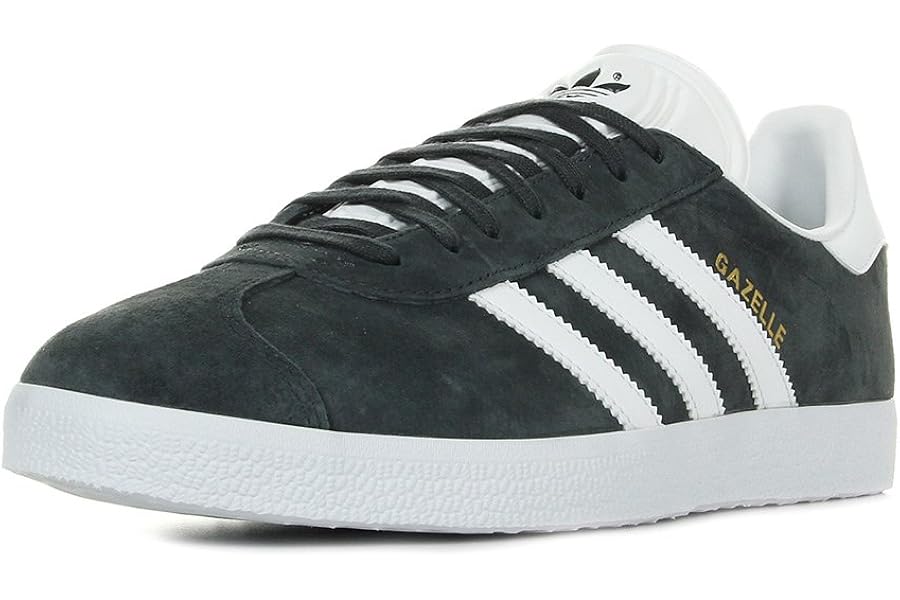 adidas Men's Gazelle Sneaker, Grey Solid Grey White Gold Metallic, 8 UK
