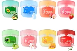 LOPHE Lip Balm, 8 Stück Hydrating Lip Balm Set, Lippenbalsam Beruhigt Trockene Lippen, Lippenbalsem für Tag und Nacht Lippenpflege, Natürlichem Formel, Reduzieren Sie Lippenpeeling