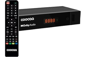 COOCAA - Digitaler HD-Satellitenempfänger HDS2610 - Sat Receiver für Full HD-Fernsehen - Zugang zu über 2000 Kanälen - Dolby Audio - inklusive HDMI Kabel - Benutzerfreundliches Menü - schwarz