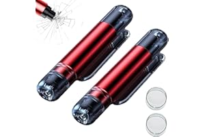 FAYALIT 2Pcs Safe Pro X Car Window Breaker, Car Safety Hammer with Seatbelt Cutter, Car Glass Breaker, Car Escape Emergency Tool Suitable for All Vehicles