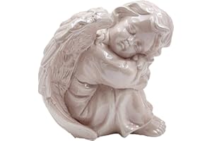 Casaido Angelo custode per bambini, regalo per gli ospiti, battesimo, angelo, comunione, in miniatura, angelo per bambini, resistente alle intemperie, decorazione per prato, decorazione