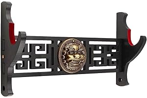 FLURSAILE Kirin Padded Sword Holder Wall Mount Katana Sword Display Stand Sword Hook Sword Hanger for Samurai Sword,Rapier Lightsaber, Cosplay Blade, Demon Slayer Anime Sword Stand (1-Tier)