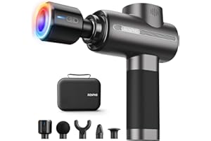 RENPHO Thermacool Massage Gun Deep Tissue with Heat and Cold, Muscle Massage Gun with 5 Speeds 5 Head,Sports Massage Gun Carry Case for Home Office Workout,Christmas Gifts for Women,Men,Black