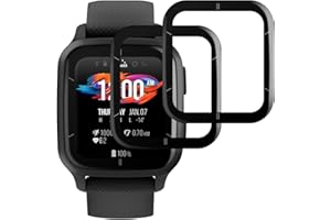 IQShield Screen Protector for Garmin Venu Sq 2/Sq 2 Music, Ultra Clear Tempered Glass Protective Film for Garmin Venu Sq 2 Music, 3D Full Coverage, Bubble-Free - 2 Pack